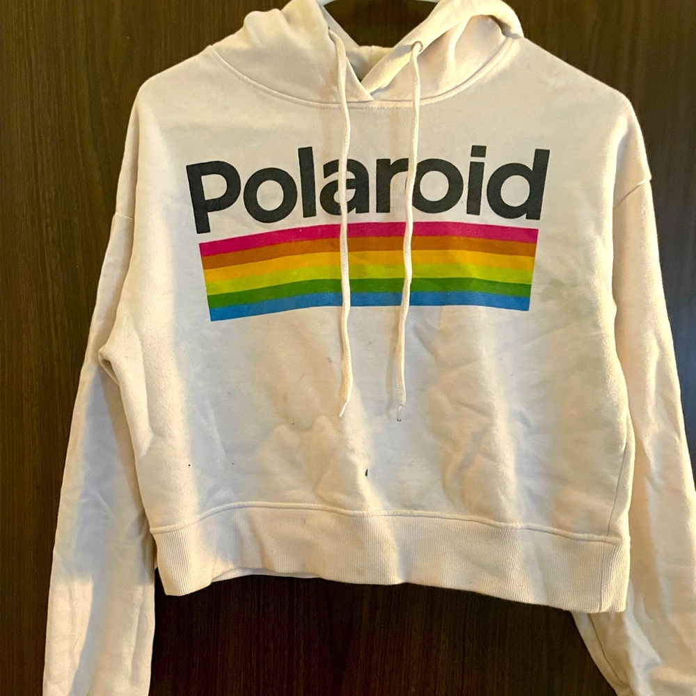 Cropped Polaroid hoodie